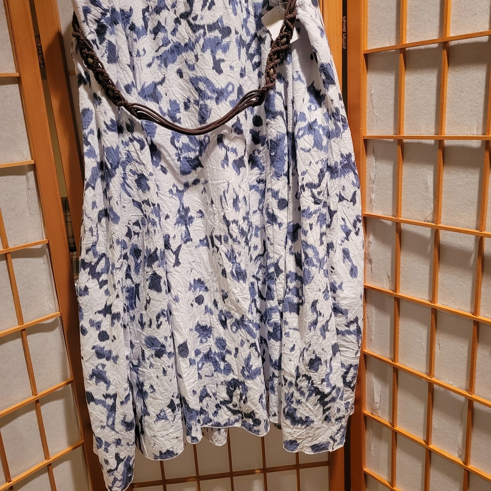 Floral Print Dress with Braided Straps